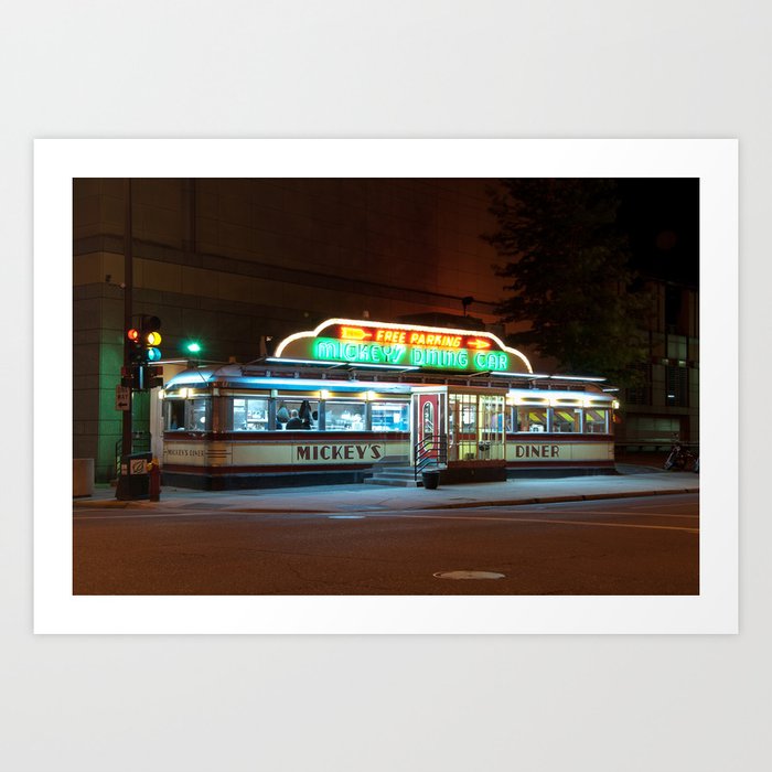 Mickey's Diner Art Print