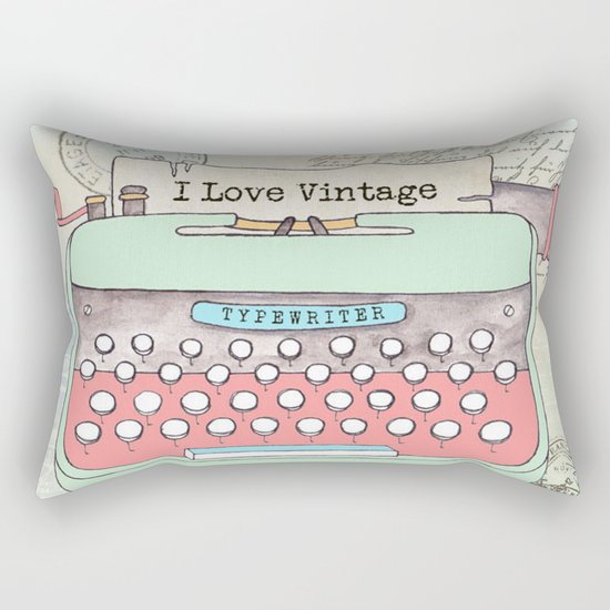 Typewriter #2 Rectangular Pillow