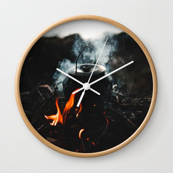 Campfire coffee Wall Clock