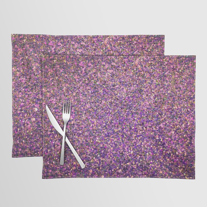 Pretty Purple Glitter Placemat