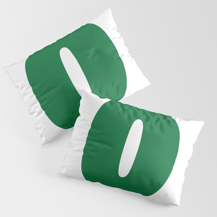 0 (Olive & White Number) Pillow Sham