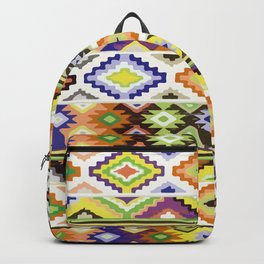 Brown geometric aztec pattern colorful decoration mexican clothes ethnic boho chic Backpack