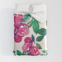 Pink roses  Duvet Cover