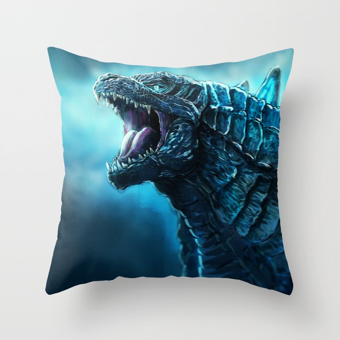 The King of Monsters - Godzilla Throw Pillow