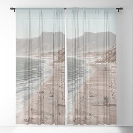 Malibu Beach California Sheer Curtain