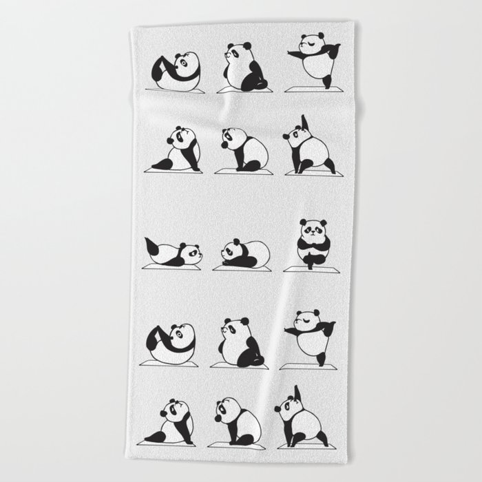 Panda Yoga Beach Towel
