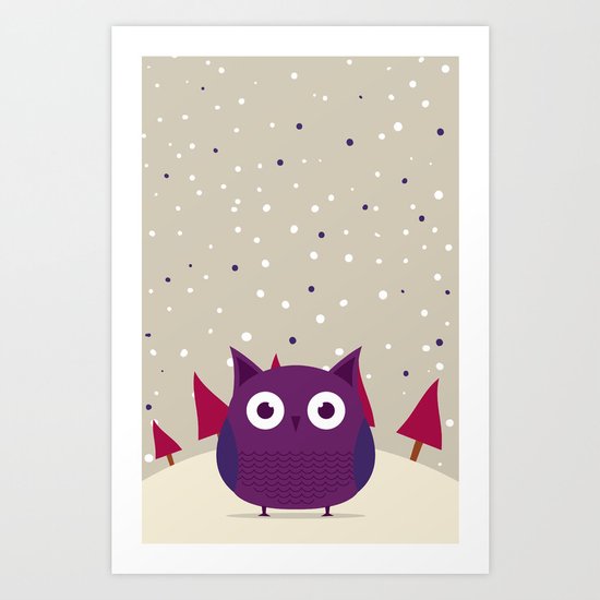 Cute owl Art Print
