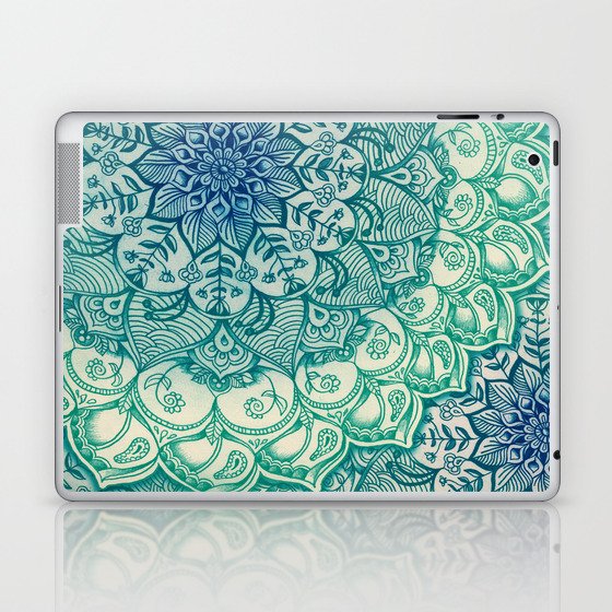 Emerald Doodle Laptop & iPad Skin