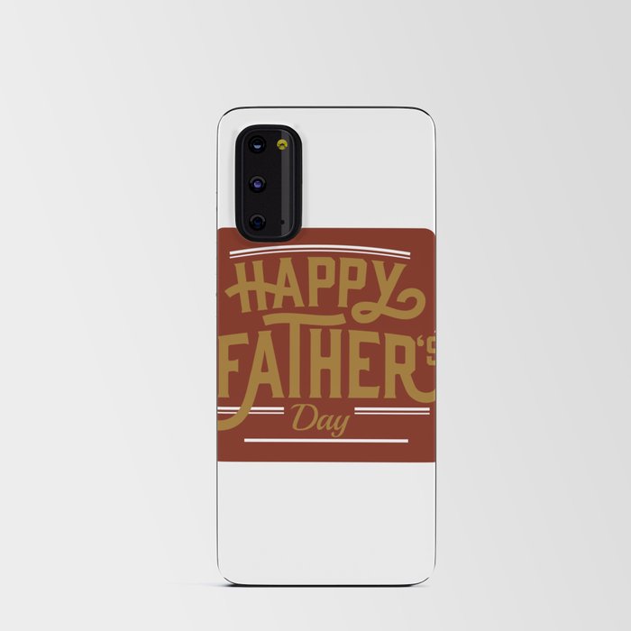Happy Father's Day Maroon Android Card Case