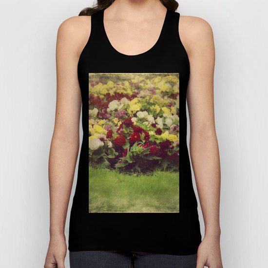 Vintage Pretty Flowers Unisex Tank Top