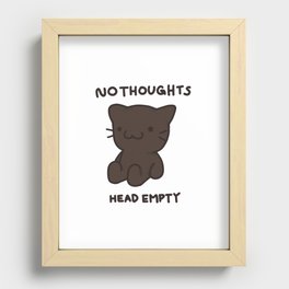 No thoughts head empty Recessed Framed Print