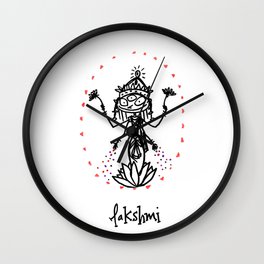 Lakshmi: Goddess of Abundance Wall Clock