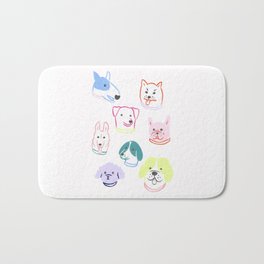 Colorful Dogs Bath Mat