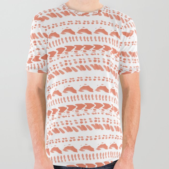 Wavy Episcopal miter shell pattern All Over Graphic Tee