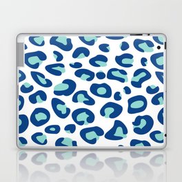 Blue Leopard Print Laptop Skin