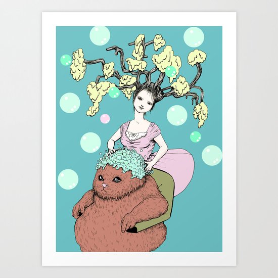 Purr Hairdresser Art Print