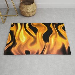 Blazing Hot Camp Fire Area & Throw Rug