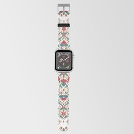Ornamental Ethnic Bohemian Pattern XIX Burgundy Teal Apple Watch Band