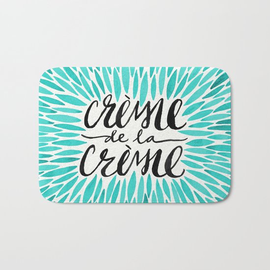 Crème de la Crème – Turquoise Bath Mat