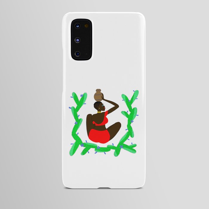 African woman with a vessel Android Case