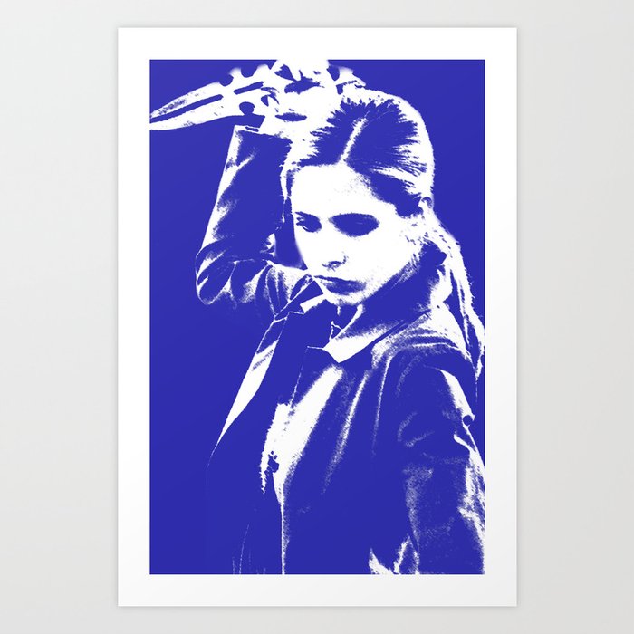 Buffy the Vampire Slayer - Blue Art Print
