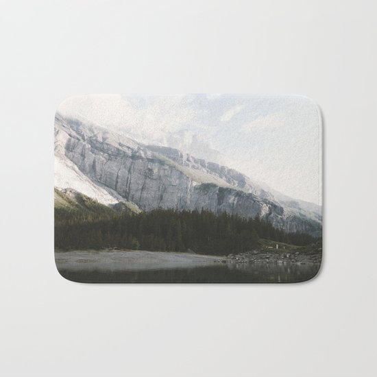 Airy Mountain Lake - Landscape Photography Bath Mat