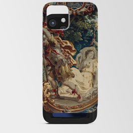 Antique 18th Century 'Cleopatra's Arrival In Rome' Tapestry iPhone Card Case