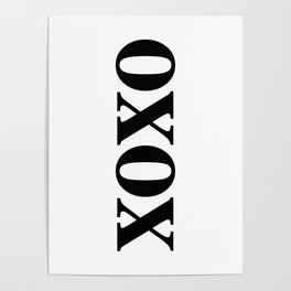 Black XOXO Poster