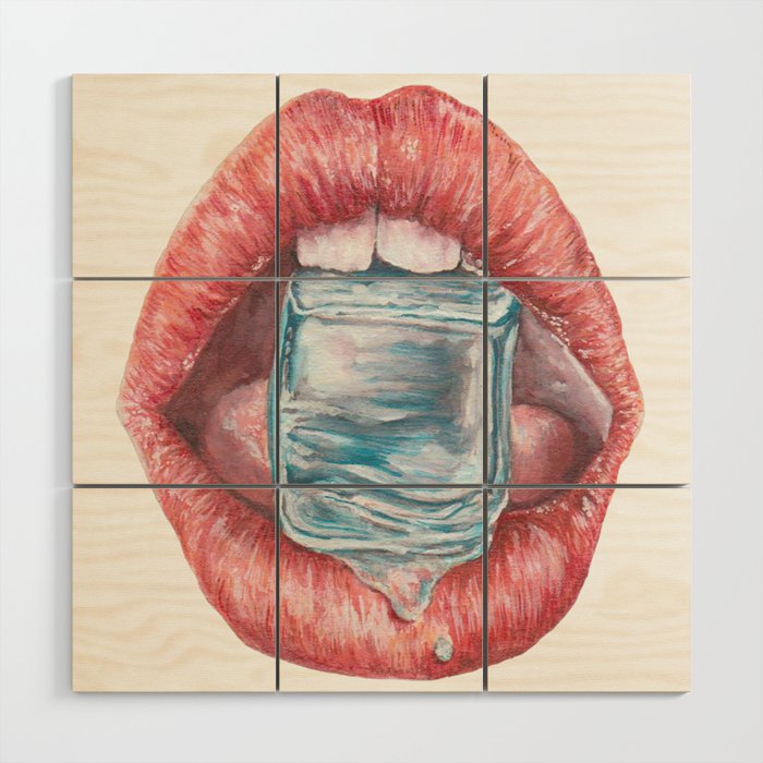 Lips.3 Wood Wall Art