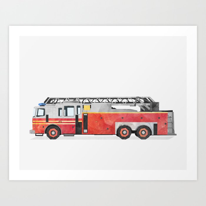 Fire Engine Art Print