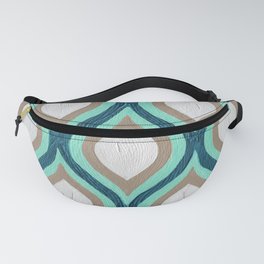 Optical Waves – Teal & Turquoise Fanny Pack
