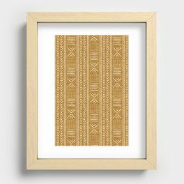 mustard mud cloth - arrow cross Recessed Framed Print