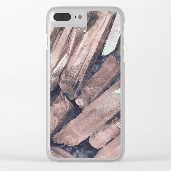 Pink Crystals Clear iPhone Case