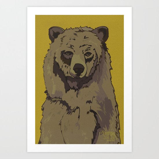 Sitting Bear Art Print