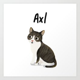 Custom Cat "Axl" Art Print
