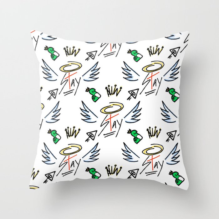 Winged Stay - Color Throw Pillow