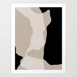 Shapes 5 | Neutral & Black Minimal Abstract Art Print