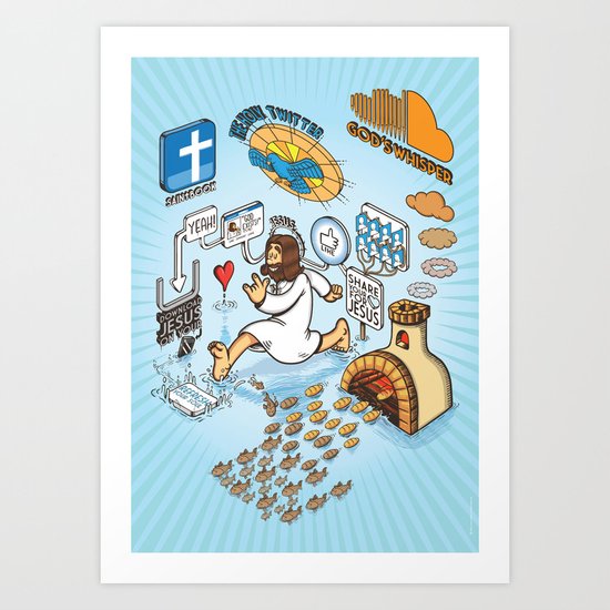 Jesus 2.0 Art Print