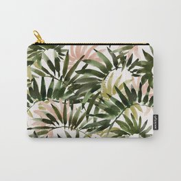 UNFURLING Tropical Palm Print Carry-All Pouch | Painting, Hawaiian, Nature, Relaxing, Resort, Tropical, Pattern, Lushaf, Botanical, Palmprint 