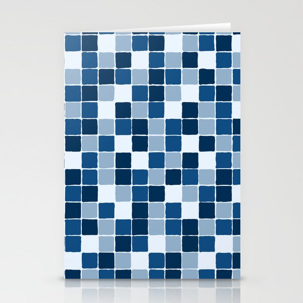 Classic Blue Mosaic Stationery Cards