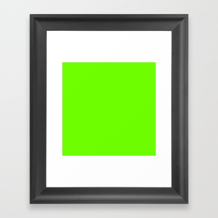 Bright Fluorescent  Green Neon Framed Art Print