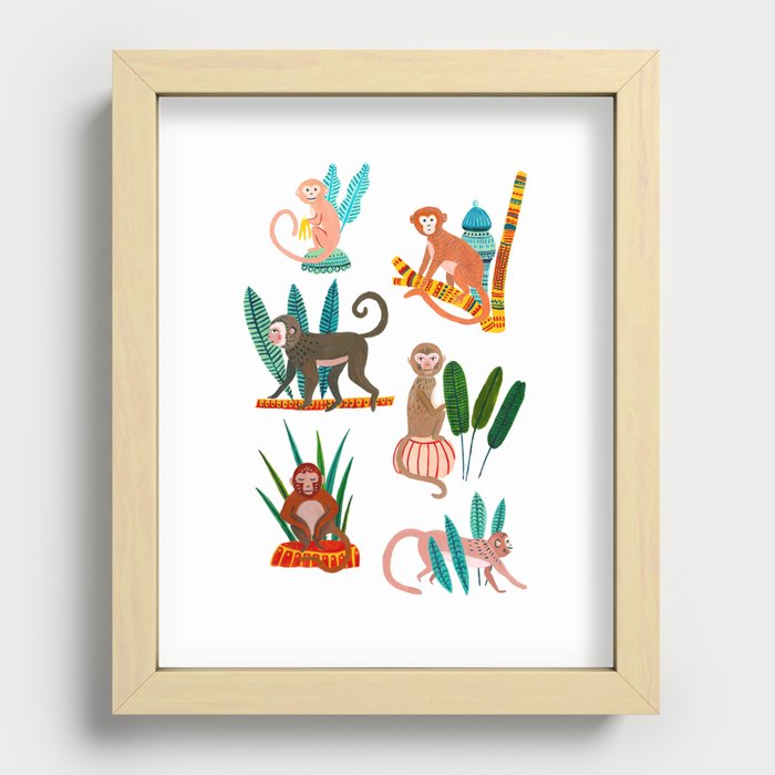 Monkeys of Malaysia Recessed Framed Print