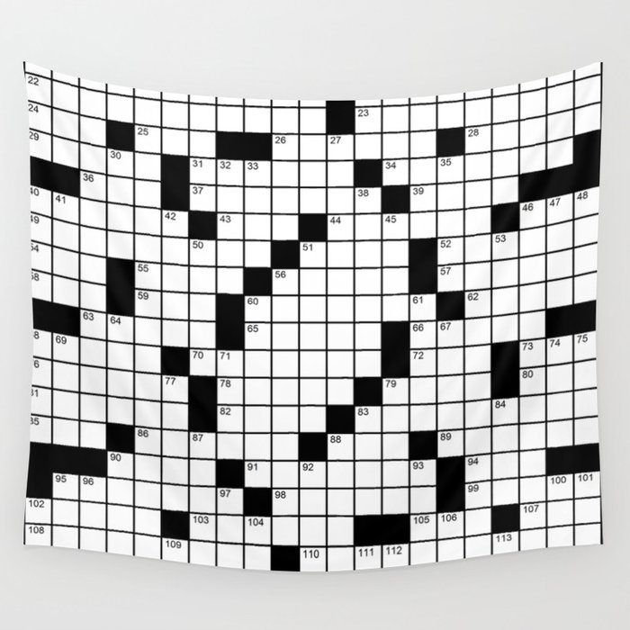Crossword Puzzle - Write on it!  Wall Tapestry