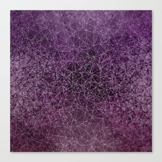 Mesh polygonal purple and pink Canvas Print