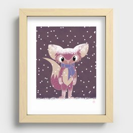 The Fox in the Snow Recessed Framed Print