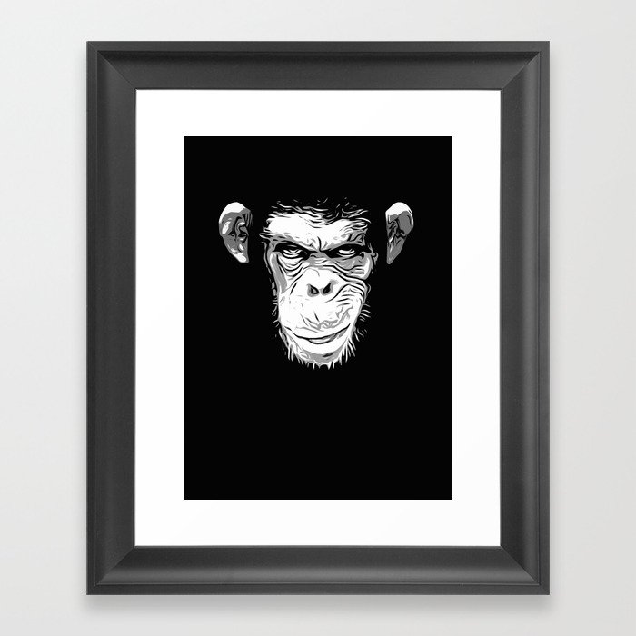 Evil Monkey Framed Art Print