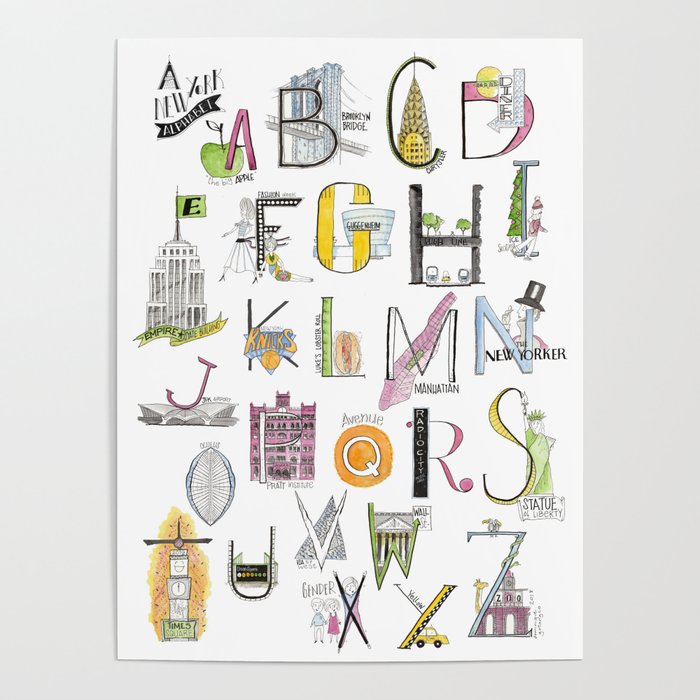 A New York Alphabet Poster