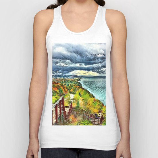 Stairs to Paradise (Water and Landscape) Unisex Tank Top
