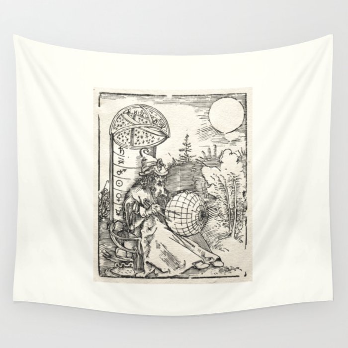 Mathematician Astronomer Ptolemy Celestial Globe Durer Wall Tapestry