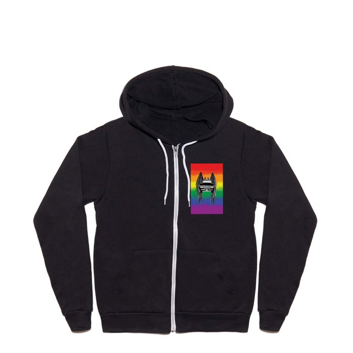 Destiel vibes gay pride flag Full Zip Hoodie